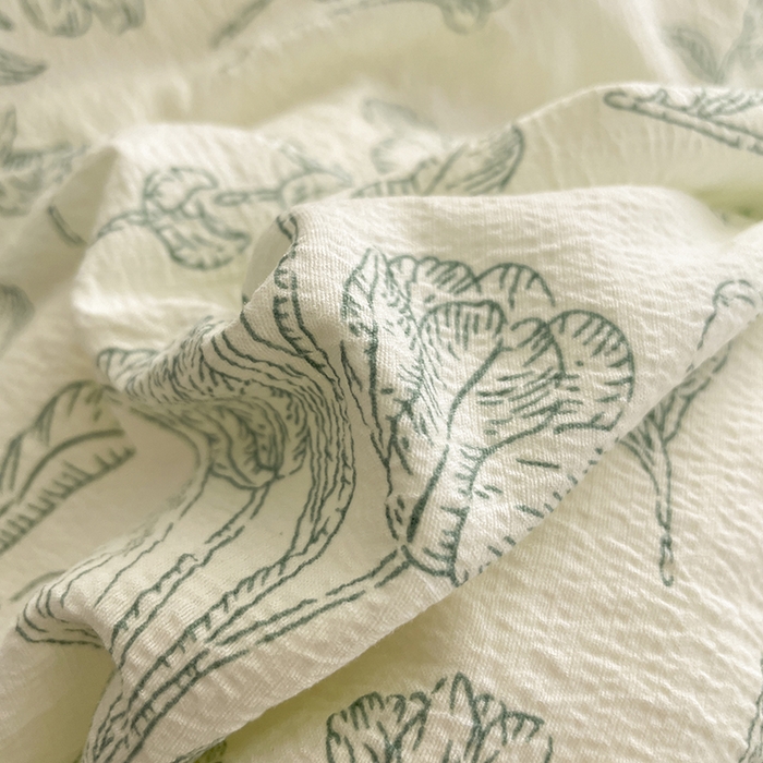 91家纺网 家纺一手货源 找家纺 贝扬思家纺 2025新款云感提花双层纱三件套-四件套-风格一 海像森林