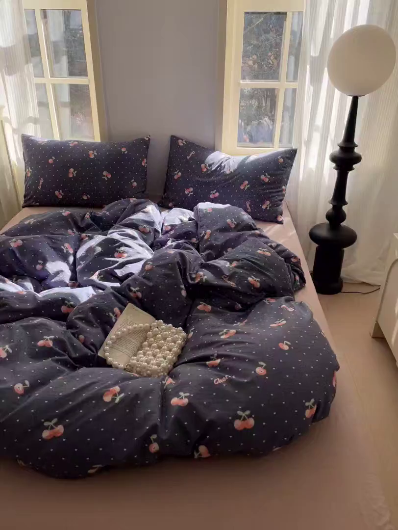 91家纺网 家纺一手货源 找家纺 贝扬思家纺 2025新款云感提花双层纱三件套-四件套-风格二 大吉大厘