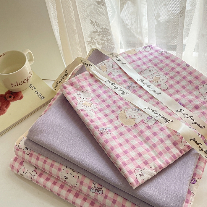 91家纺网 家纺一手货源 找家纺 贝扬思家纺 2025新款云感提花双层纱三件套-四件套-风格一 猫猫晚宴