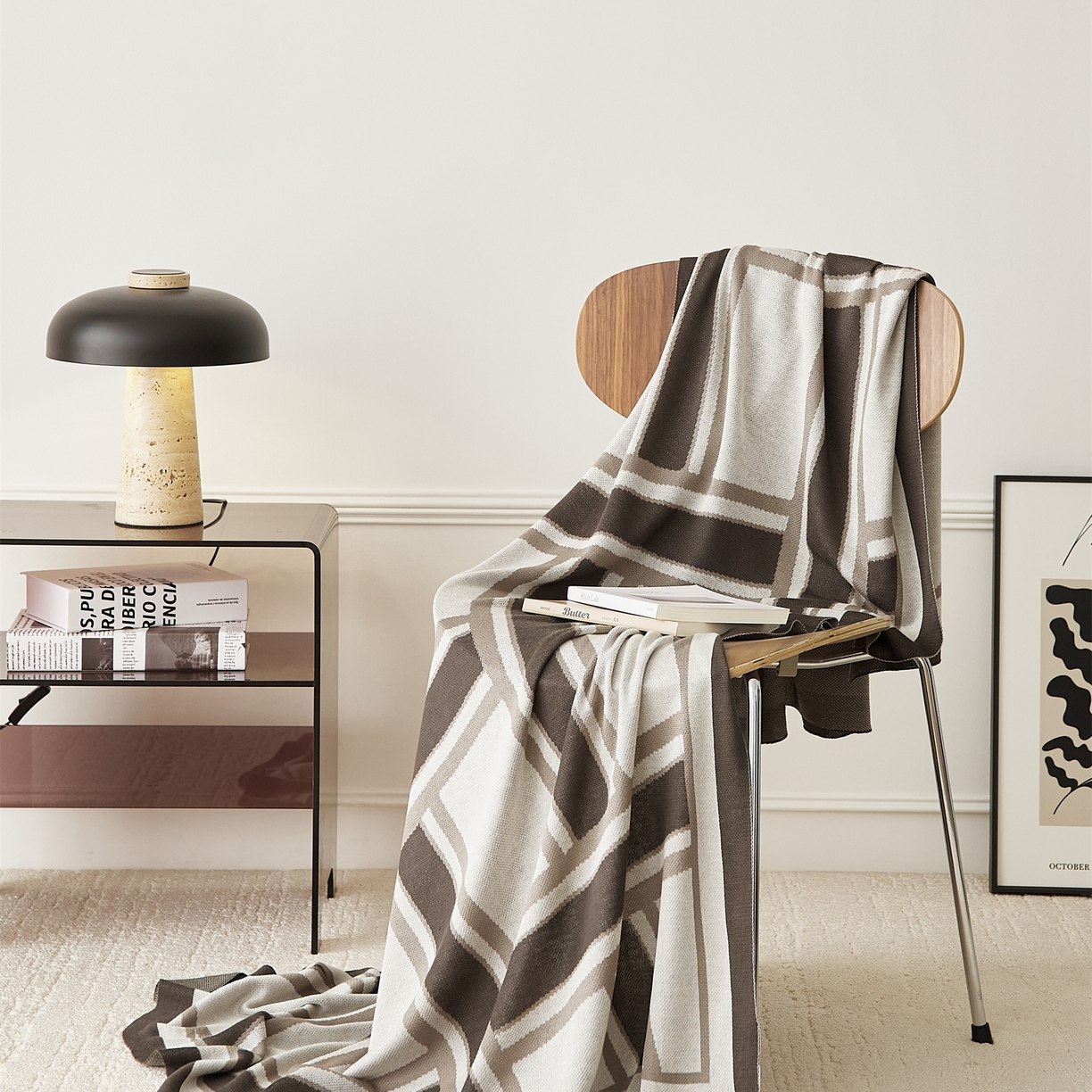 91家纺网 家纺一手货源 找家纺 暖绵绵家纺 2025新款莱赛尔盖毯毯子-格尔利【注：最低零售价：128元】 格尔利-灰色