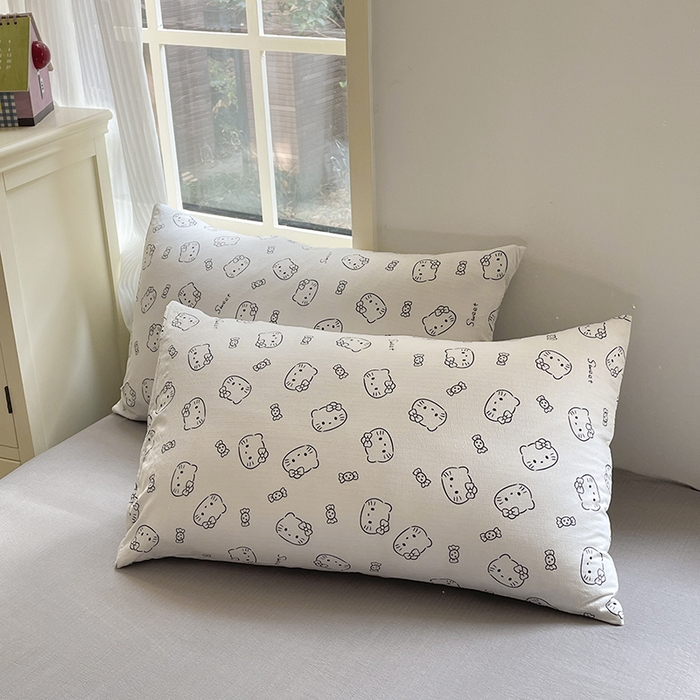 91家纺网 家纺一手货源 找家纺 贝扬思家纺 2025新款云感提花双层纱三件套-四件套-风格一 猫咪恋人