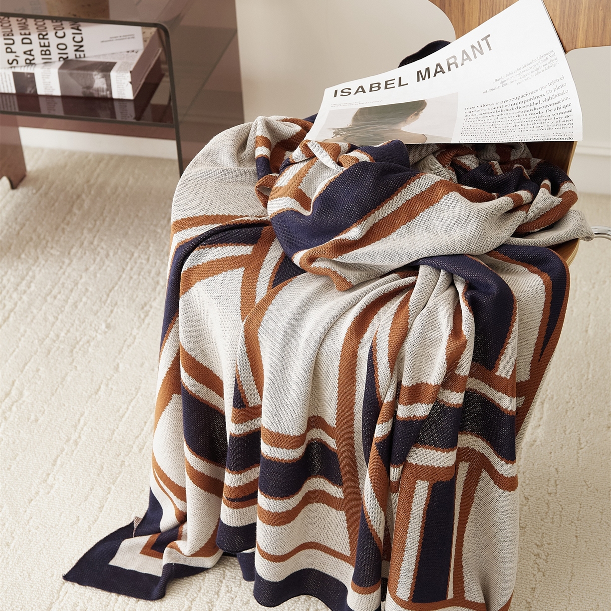 暖绵绵家纺 2025新款莱赛尔盖毯毯子-格尔利【注：最低零售价：128元】 格尔利-焦糖色