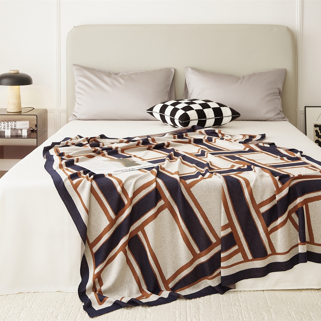 91家纺网 家纺一手货源 找家纺 暖绵绵家纺 2025新款莱赛尔盖毯毯子-格尔利【注：最低零售价：128元】 格尔利-焦糖色