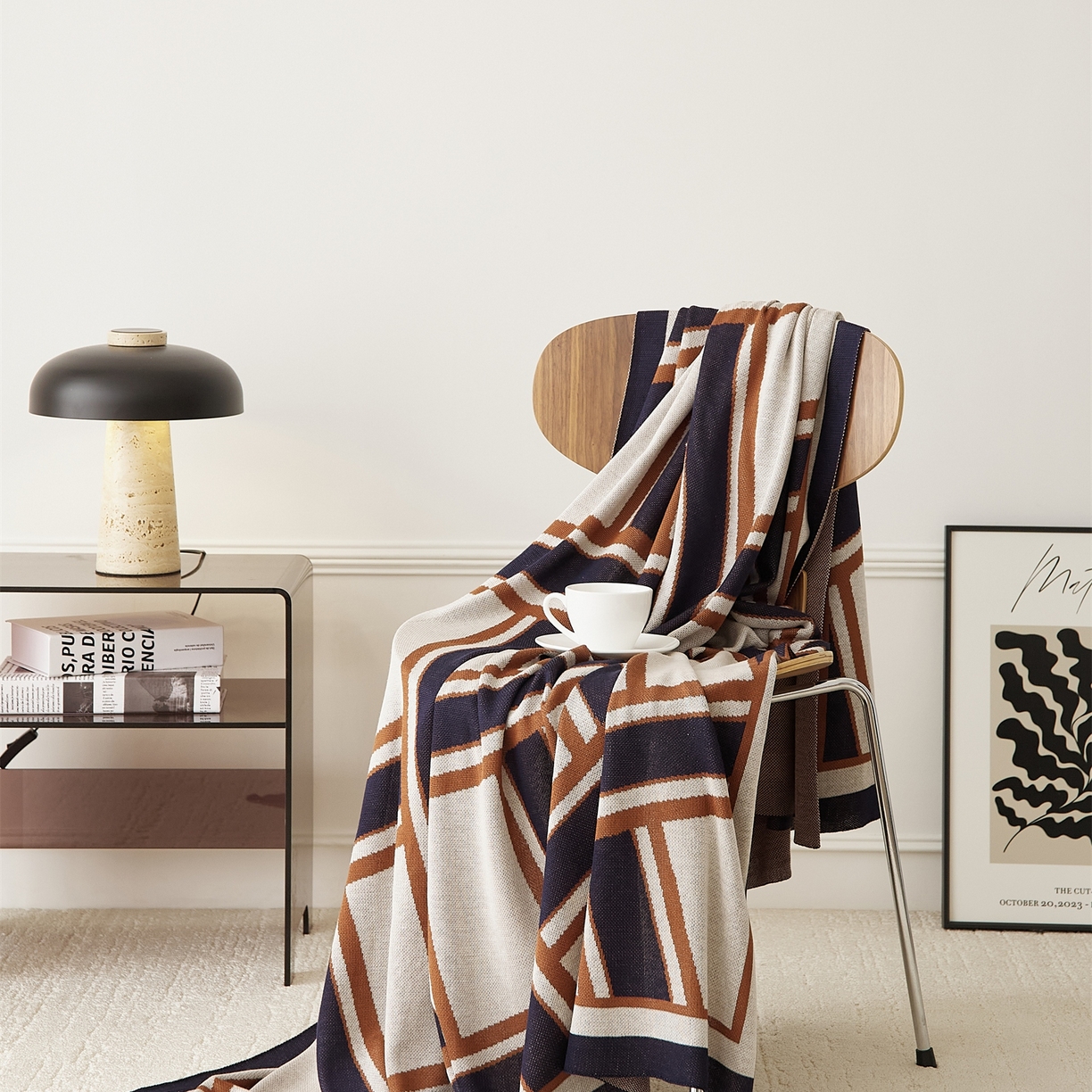 91家纺网 家纺一手货源 找家纺 暖绵绵家纺 2025新款莱赛尔盖毯毯子-格尔利【注：最低零售价：128元】 格尔利-焦糖色