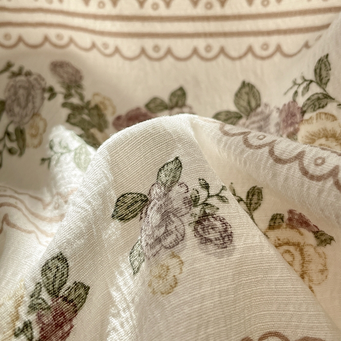 91家纺网 家纺一手货源 找家纺 贝扬思家纺 2025新款云感提花双层纱三件套-四件套-风格二 玫瑰哒