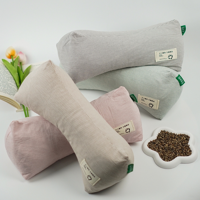 91家纺网 家纺一手货源 找家纺 （总）芯洲2025新款水洗棉条纹荞麦枕简约三角骨头枕枕头枕芯