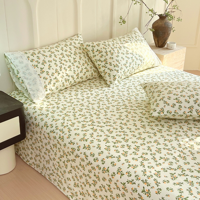 91家纺网 家纺一手货源 找家纺 （总）春皖家纺 2025春夏新款老粗布花边款凉席席子单床单 床单单件