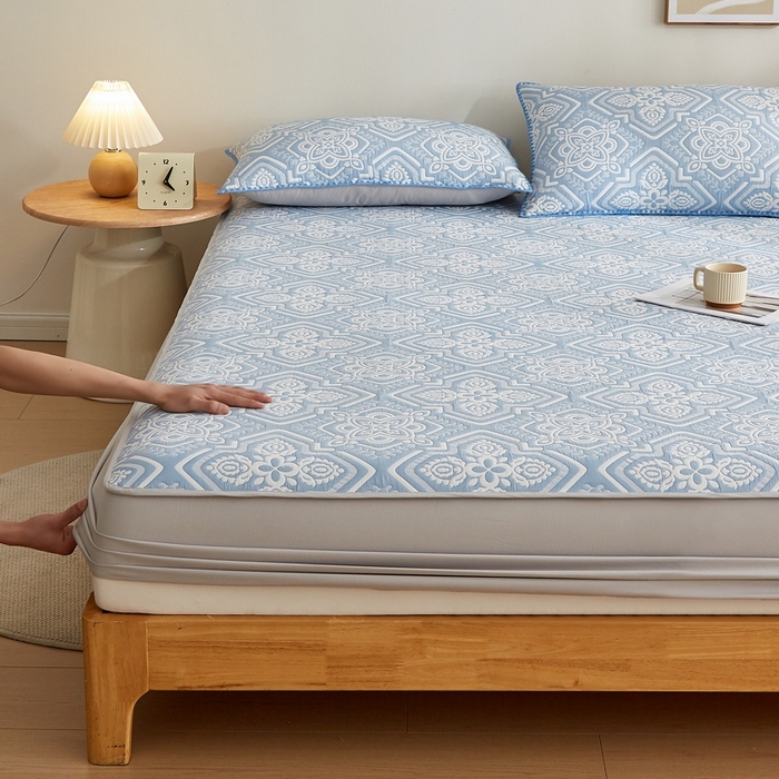 （总）梦镜家纺 2025新款A类针织双层纱床笠