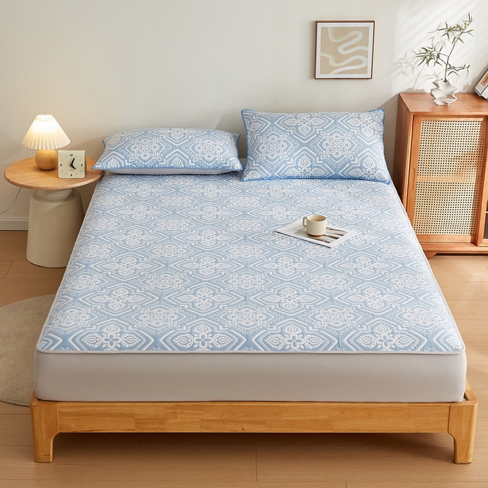 91家纺网 家纺一手货源 找家纺 （总）梦镜家纺 2025新款A类针织双层纱床笠