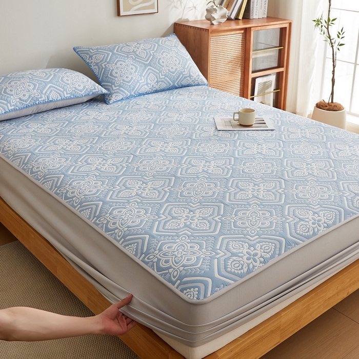 91家纺网 家纺一手货源 找家纺 （总）梦镜家纺 2025新款A类针织双层纱床笠