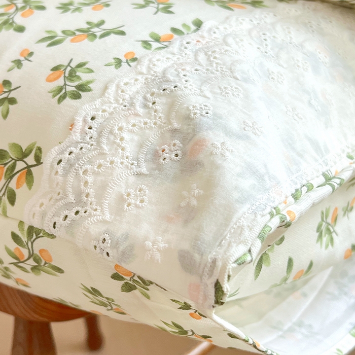 91家纺网 家纺一手货源 找家纺 （总）春皖家纺 2025春夏新款老粗布花边款单枕套 枕套单件