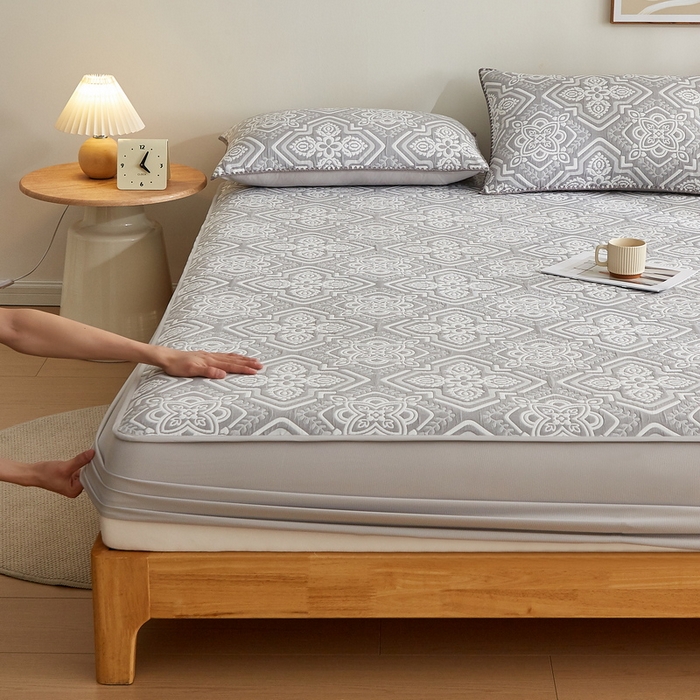 91家纺网 家纺一手货源 找家纺 （总）梦镜家纺 2025新款A类针织双层纱床笠