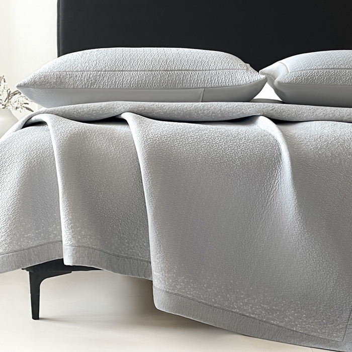 91家纺网 家纺一手货源 找家纺 雅居纺家纺 2025春夏新款提花星空凉感席凉席席子 星空-灰 床席款