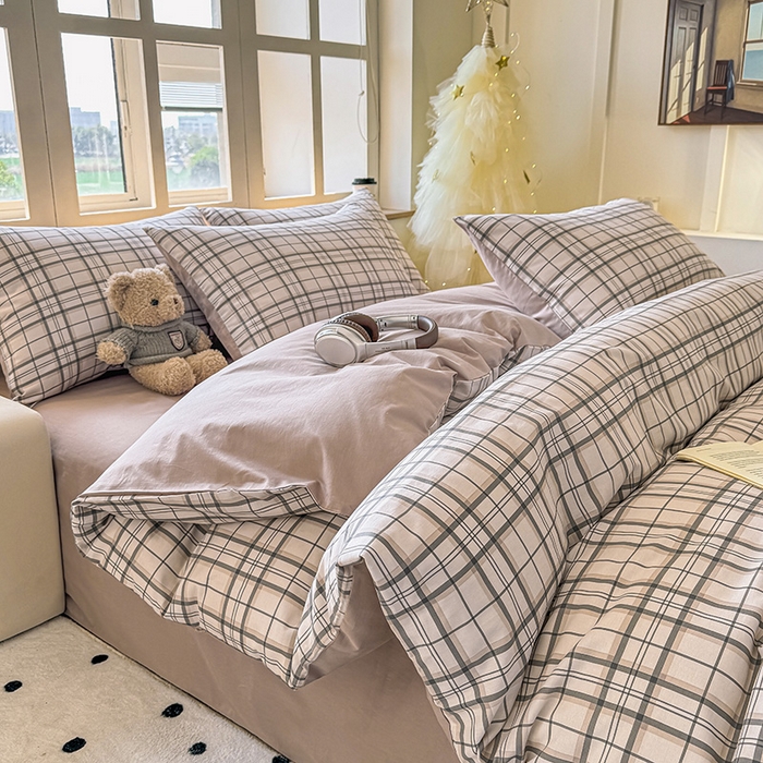 91家纺网 家纺一手货源 找家纺 芊寻家居 2025新款13372全棉印花系列单枕套 柏拉图