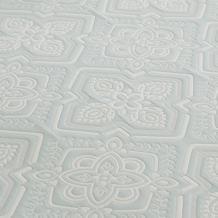 91家纺网 家纺一手货源 找家纺 梦镜家纺 2025新款A类针织双层纱床笠 花韵-天水碧