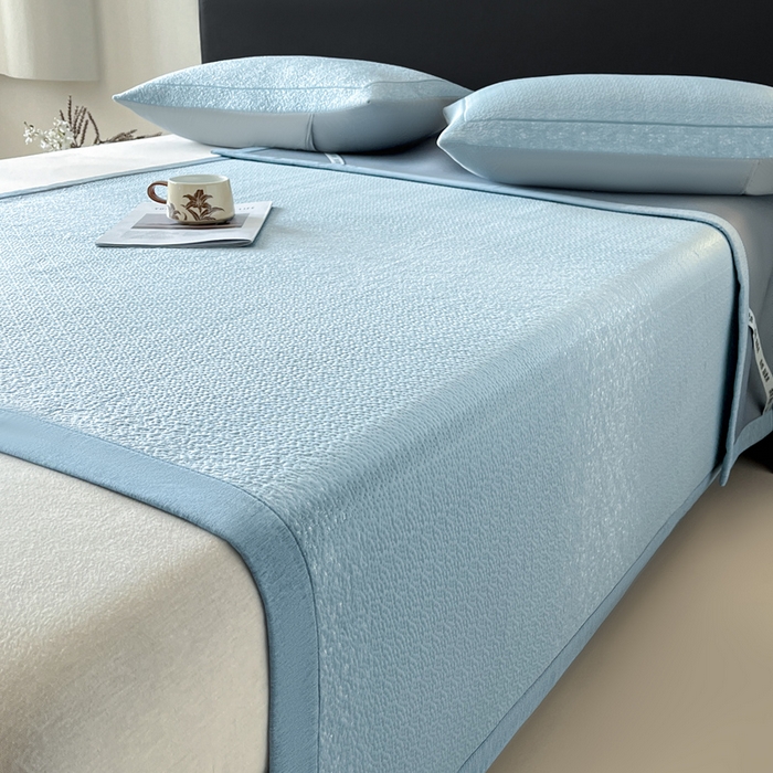 91家纺网 家纺一手货源 找家纺 雅居纺家纺 2025春夏新款提花星空凉感席凉席席子 星空-蓝 床席款