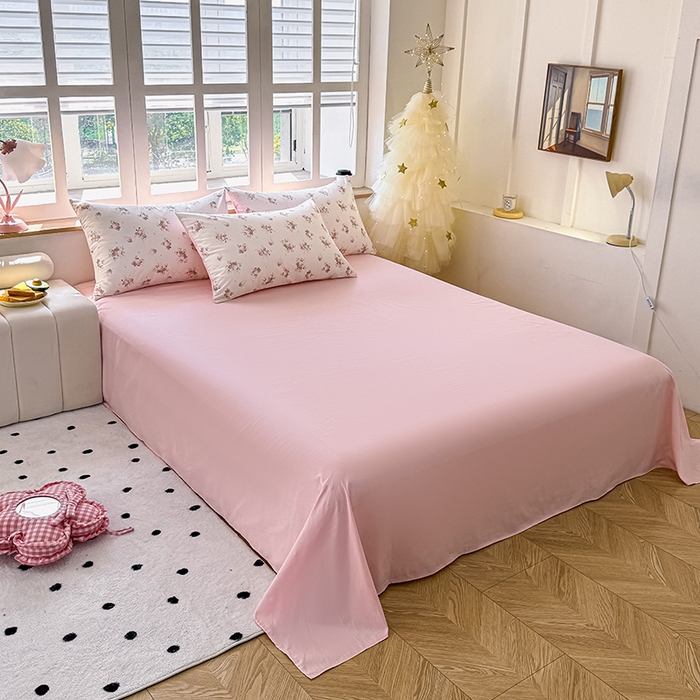 91家纺网 家纺一手货源 找家纺 芊寻家居 2025新款13372全棉印花系列单枕套 玫瑰情缘 粉