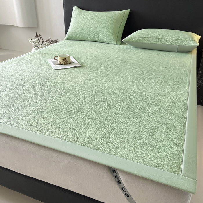 91家纺网 家纺一手货源 找家纺 雅居纺家纺 2025春夏新款提花星空凉感席凉席席子 星空-绿 床席款