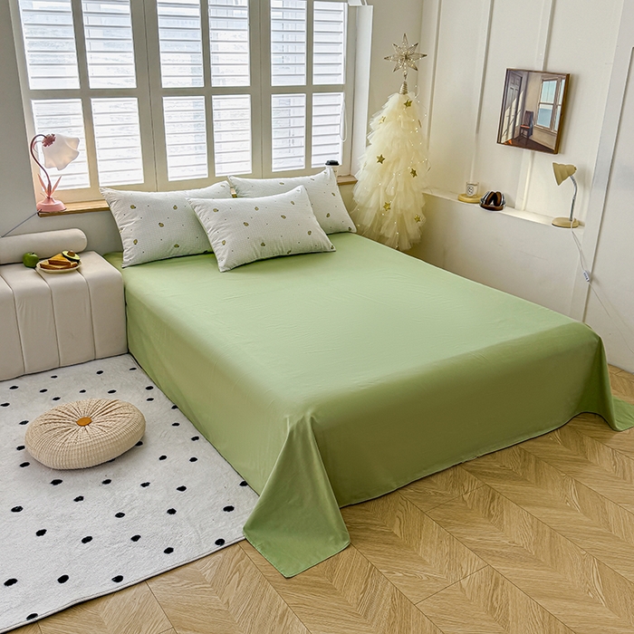 91家纺网 家纺一手货源 找家纺 芊寻家居 2025新款13372全棉印花系列单枕套 青柠