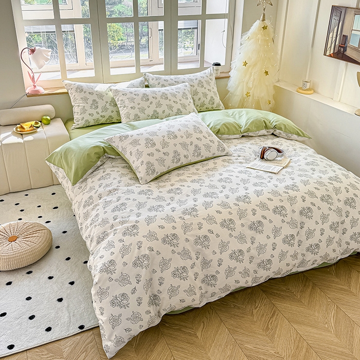 91家纺网 家纺一手货源 找家纺 芊寻家居 2025新款13372全棉印花系列单枕套 如约