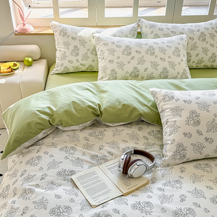 91家纺网 家纺一手货源 找家纺 芊寻家居 2025新款13372全棉印花系列单枕套 如约