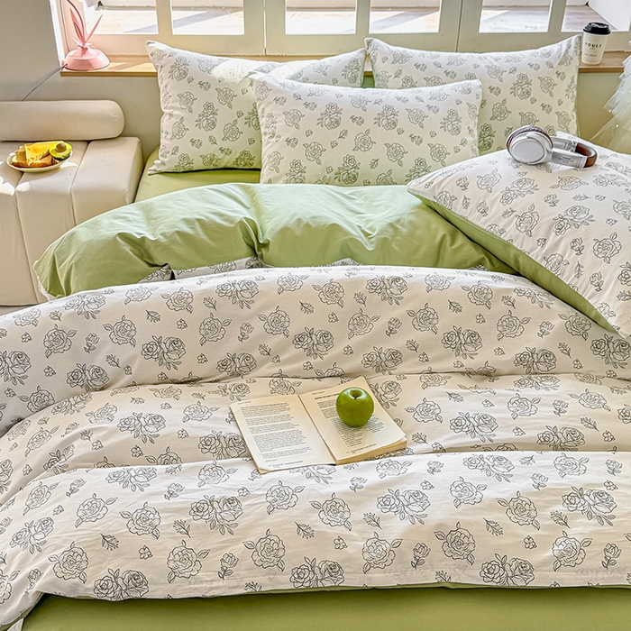 91家纺网 家纺一手货源 找家纺 芊寻家居 2025新款13372全棉印花系列单枕套 如约