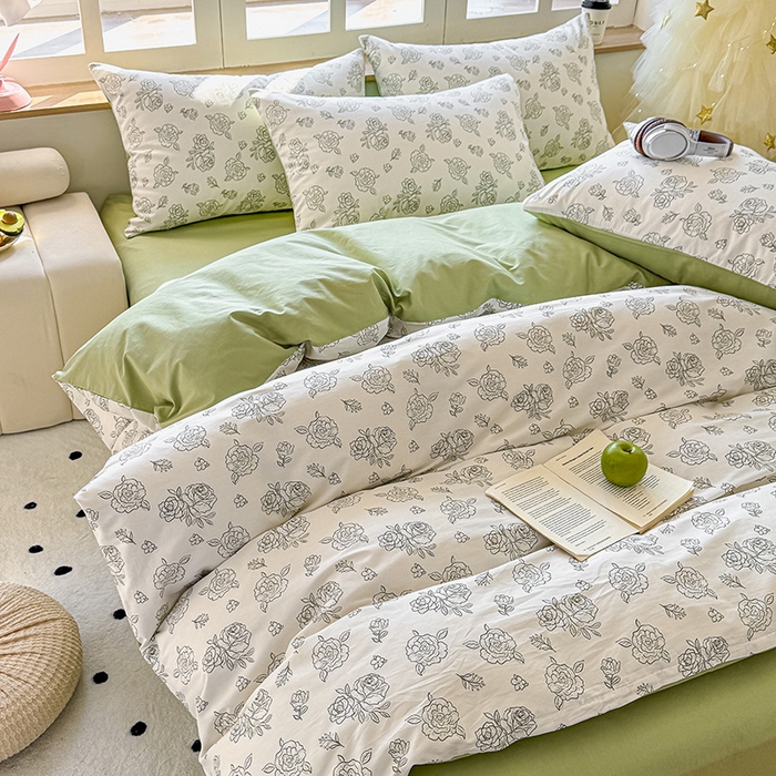 91家纺网 家纺一手货源 找家纺 芊寻家居 2025新款13372全棉印花系列单枕套 如约