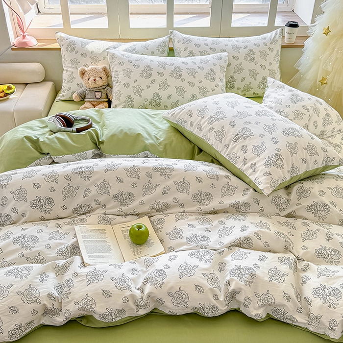 91家纺网 家纺一手货源 找家纺 芊寻家居 2025新款13372全棉印花系列单枕套 如约