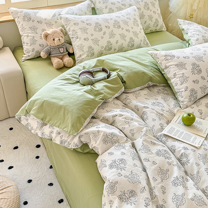 91家纺网 家纺一手货源 找家纺 芊寻家居 2025新款13372全棉印花系列单枕套 如约