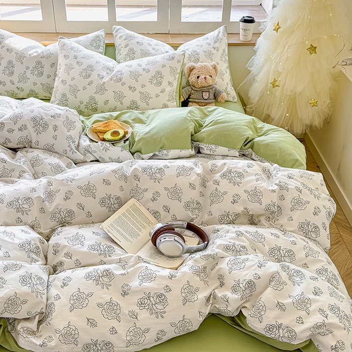 91家纺网 家纺一手货源 找家纺 芊寻家居 2025新款13372全棉印花系列单枕套 如约