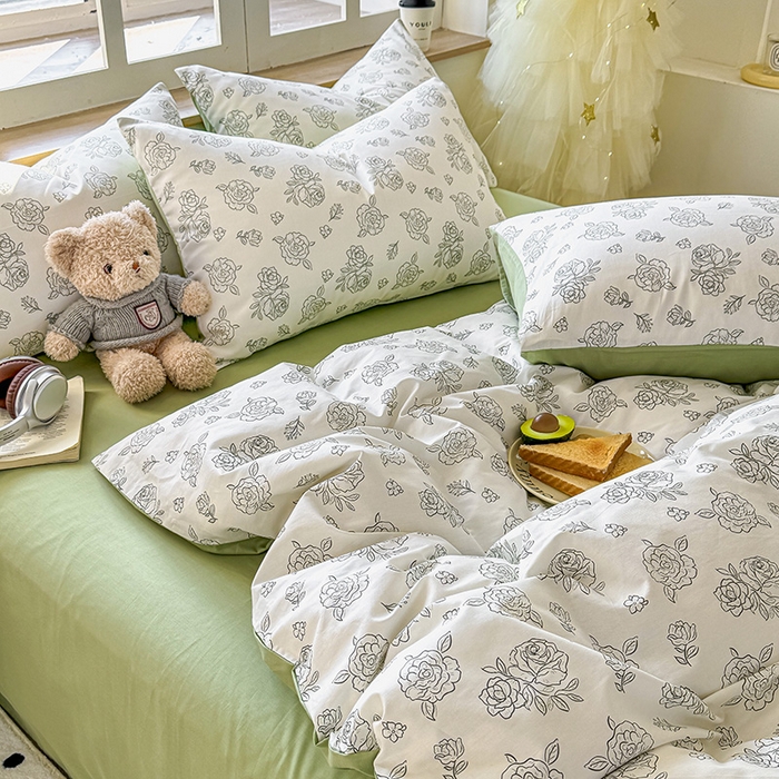 91家纺网 家纺一手货源 找家纺 芊寻家居 2025新款13372全棉印花系列单枕套 如约