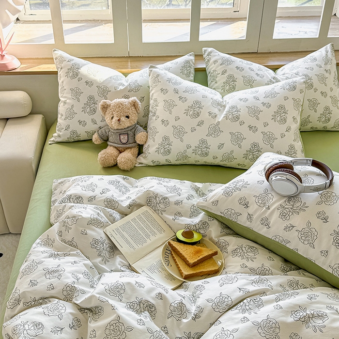 91家纺网 家纺一手货源 找家纺 芊寻家居 2025新款13372全棉印花系列单枕套 如约