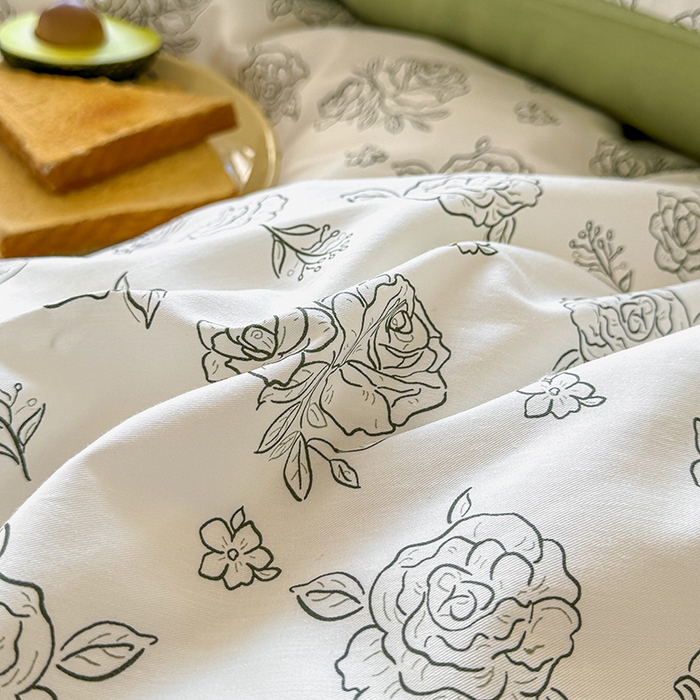 91家纺网 家纺一手货源 找家纺 芊寻家居 2025新款13372全棉印花系列单枕套 如约