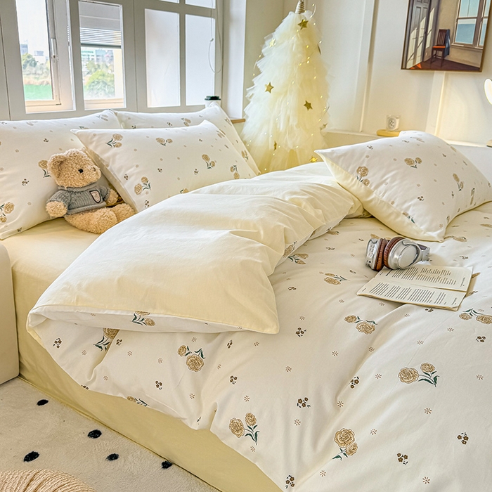 91家纺网 家纺一手货源 找家纺 芊寻家居 2025新款13372全棉印花系列单枕套 盛夏