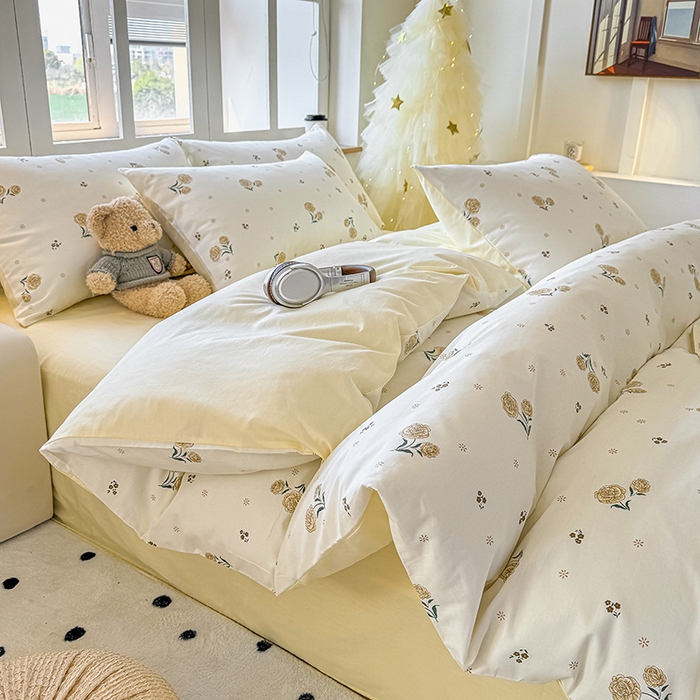 91家纺网 家纺一手货源 找家纺 芊寻家居 2025新款13372全棉印花系列单枕套 盛夏