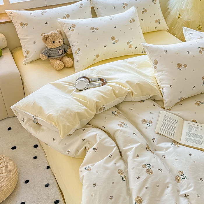 91家纺网 家纺一手货源 找家纺 芊寻家居 2025新款13372全棉印花系列单枕套 盛夏