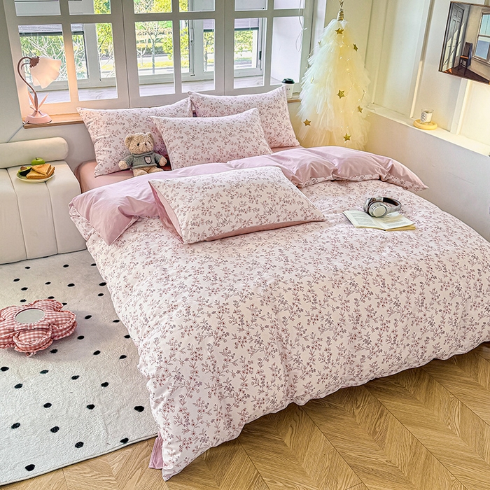 91家纺网 家纺一手货源 找家纺 芊寻家居 2025新款13372全棉印花系列单枕套 芷若