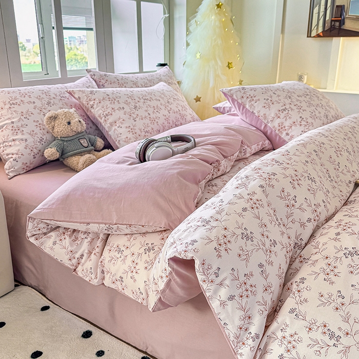 91家纺网 家纺一手货源 找家纺 芊寻家居 2025新款13372全棉印花系列单枕套 芷若