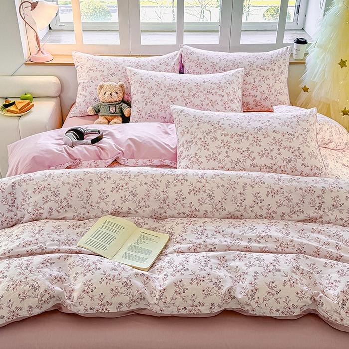 91家纺网 家纺一手货源 找家纺 芊寻家居 2025新款13372全棉印花系列单枕套 芷若