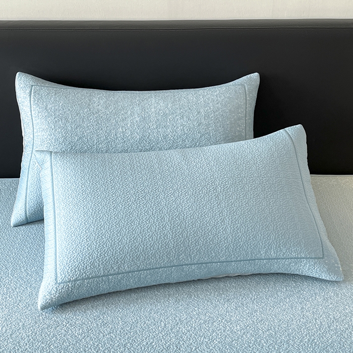 91家纺网 家纺一手货源 找家纺 雅居纺家纺 2025春夏新款提花星空凉感席凉席席子 星空-蓝 床笠款