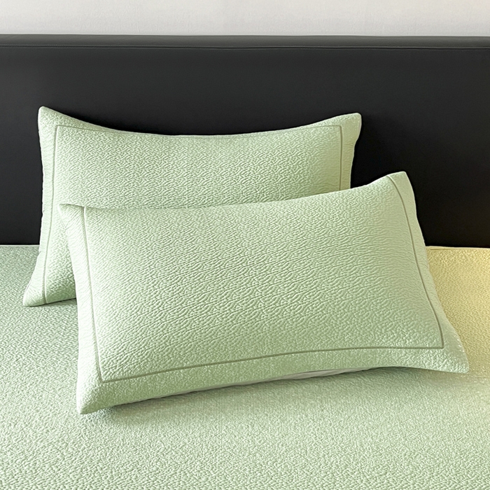 91家纺网 家纺一手货源 找家纺 雅居纺家纺 2025春夏新款提花星空凉感席凉席席子 星空-绿 床笠款