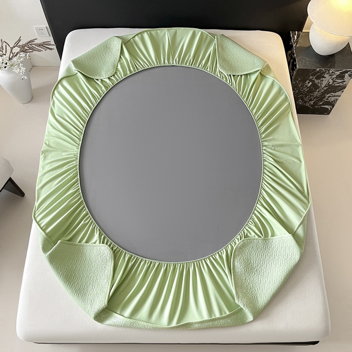 91家纺网 家纺一手货源 找家纺 雅居纺家纺 2025春夏新款提花星空凉感席凉席席子 星空-绿 床笠款