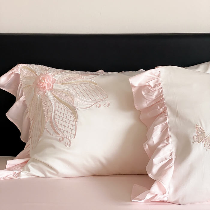 91家纺网 家纺一手货源 找家纺 （总）曼布缇 2025新款A类莱赛尔竹纤维绣花四件套-海伦娜 券后368起 会员减20