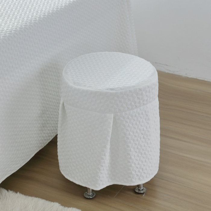 91家纺网 家纺一手货源 找家纺 琪宝阁 2025新款美容床罩四件套美容院专用套件-小风车系列 小风车-白色