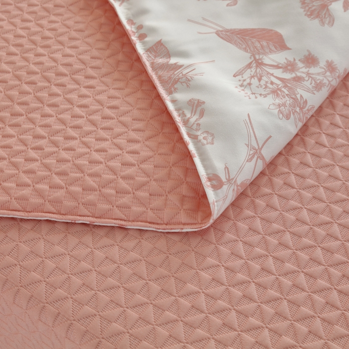 91家纺网 家纺一手货源 找家纺 琪宝阁 2025新款美容床罩四件套美容院专用套件-小风车系列 小风车-粉色