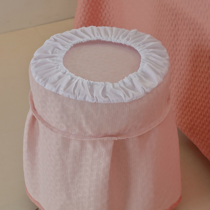 91家纺网 家纺一手货源 找家纺 琪宝阁 2025新款美容床罩四件套美容院专用套件-小风车系列 小风车-粉色