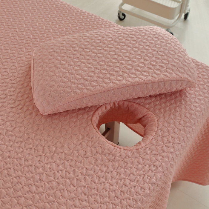 91家纺网 家纺一手货源 找家纺 琪宝阁 2025新款美容床罩四件套美容院专用套件-小风车系列 小风车-粉色