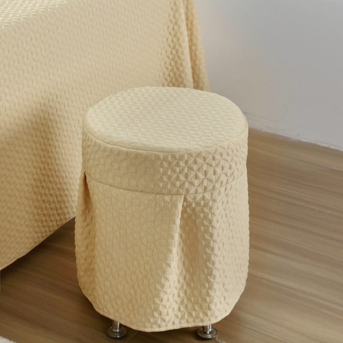 91家纺网 家纺一手货源 找家纺 琪宝阁 2025新款美容床罩四件套美容院专用套件-小风车系列 小风车-卡其