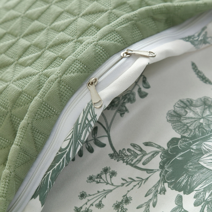 91家纺网 家纺一手货源 找家纺 琪宝阁 2025新款美容床罩四件套美容院专用套件-小风车系列 小风车-绿色