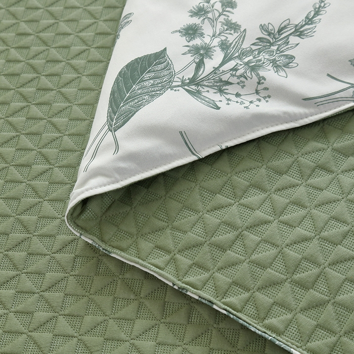 91家纺网 家纺一手货源 找家纺 琪宝阁 2025新款美容床罩四件套美容院专用套件-小风车系列 小风车-绿色